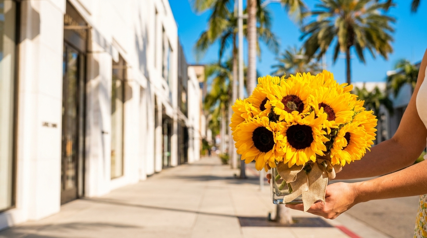 Sunflower Delivery in Beverly Hills & LA: Peak Season Is Right Now