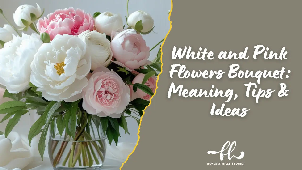 White and Pink Flowers Bouquet: Meaning Tips & Ideas