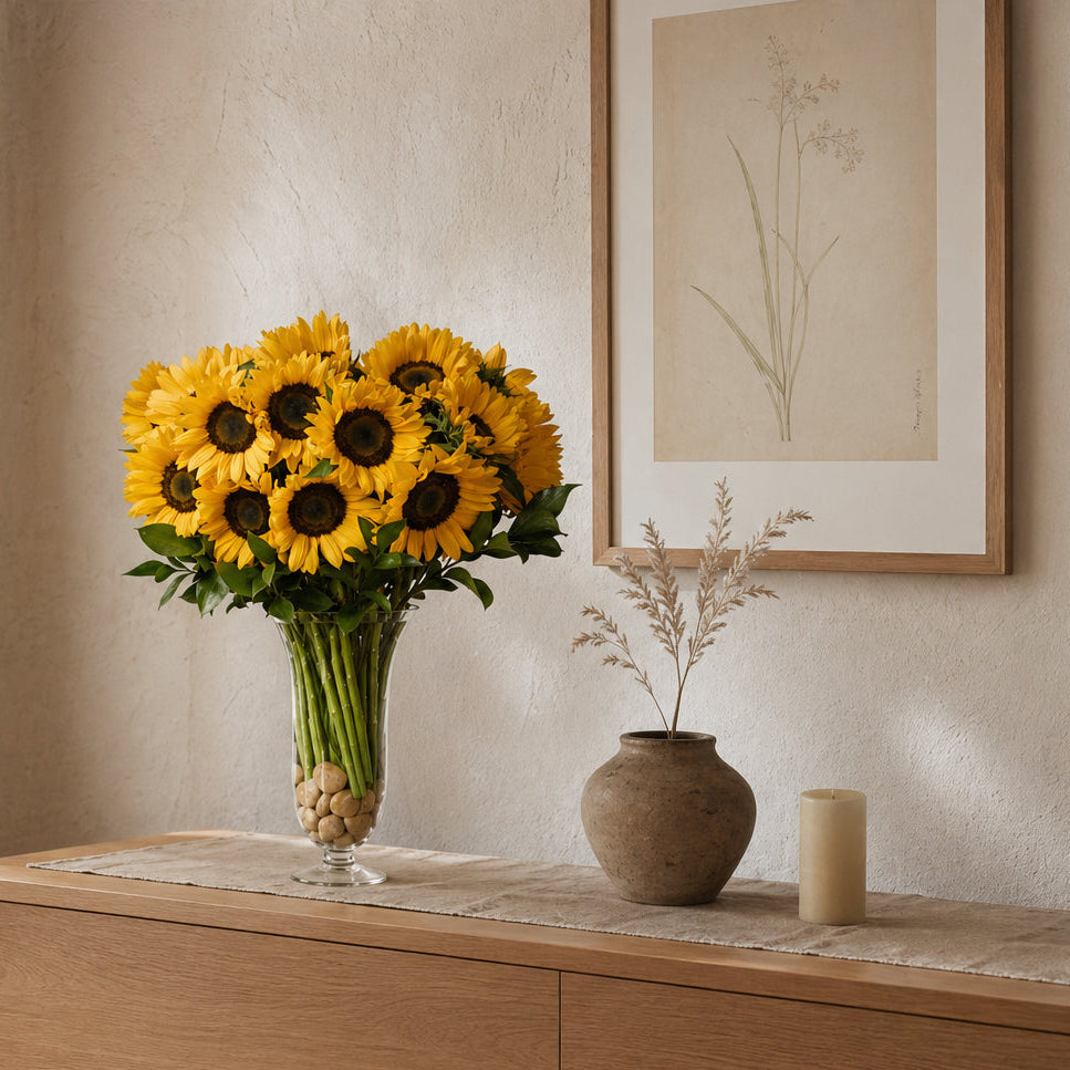 Baby It's Sunny Outside sunflower arrangement | Beverly Hills Florist