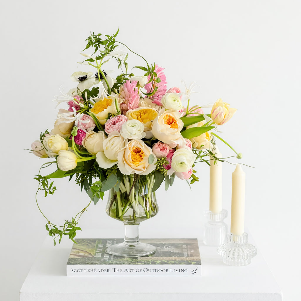 Making Me Blush blush floral arrangement | Beverly Hills Florist