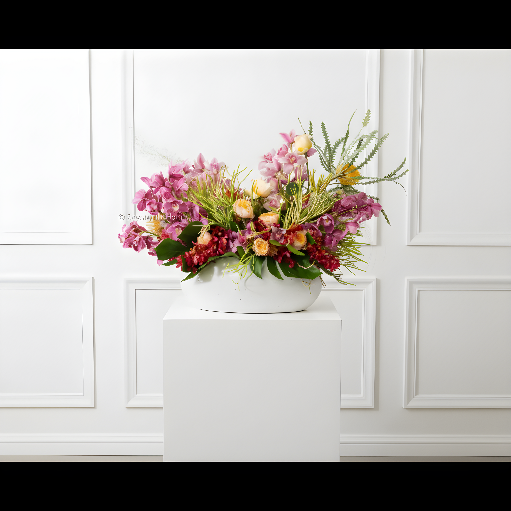 Vivid Orchids arrangement | Beverly Hills Florist