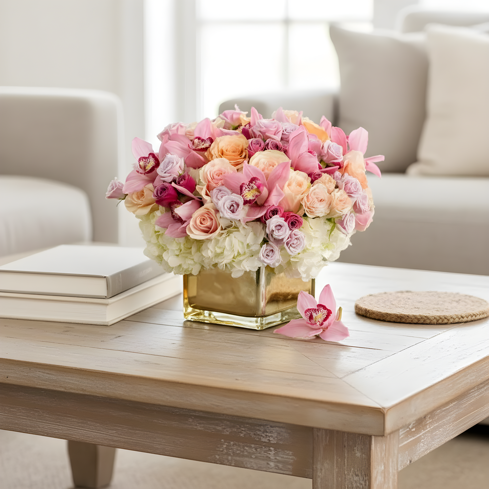 Gold Finger floral arrangement | Beverly Hills Florist