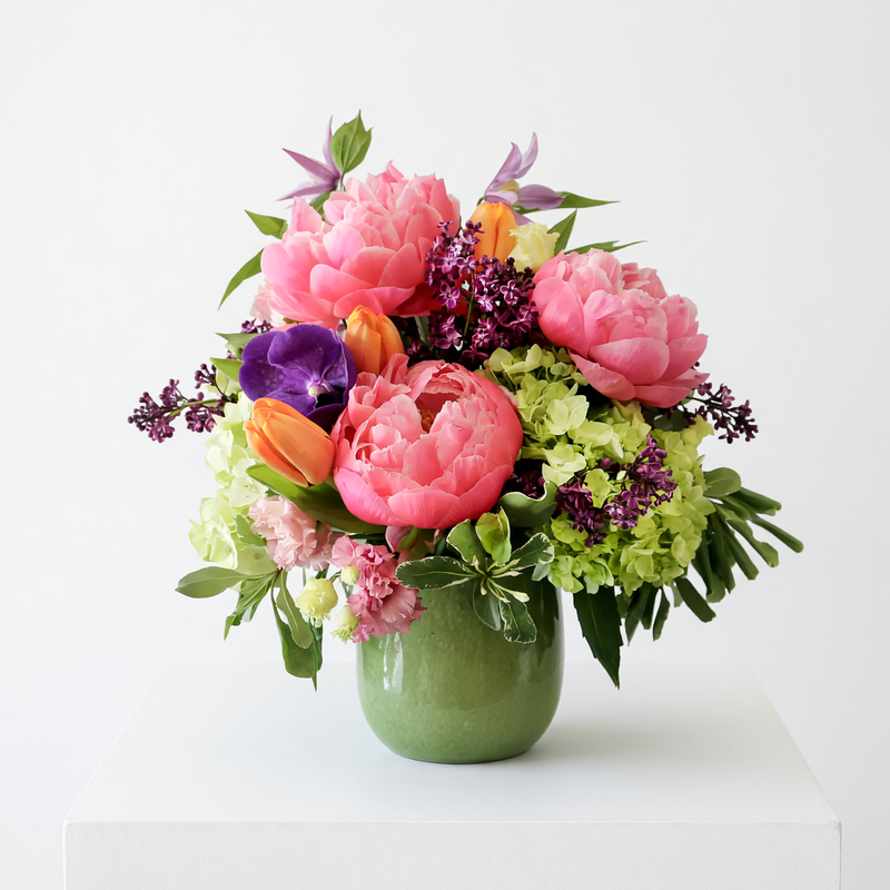 Blushing Peonies elegant peony and hydrangea mix | Beverly Hills Florist