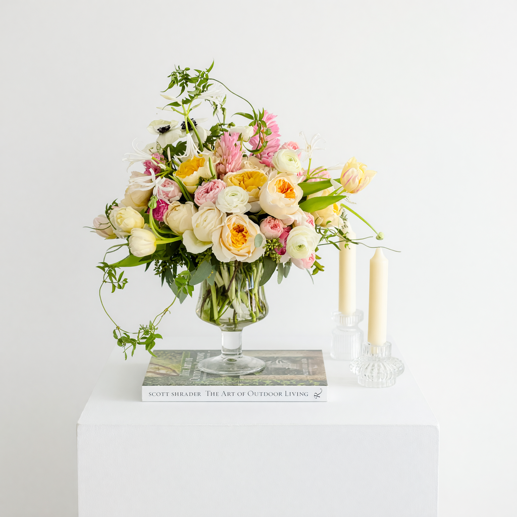 Making Me Blush blush floral arrangement | Beverly Hills Florist