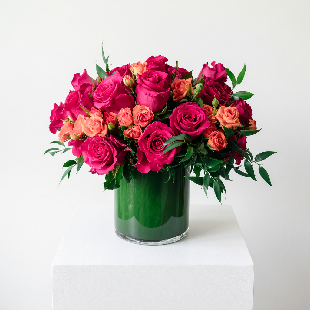 Summer roses arrangement | Beverly Hills Florist