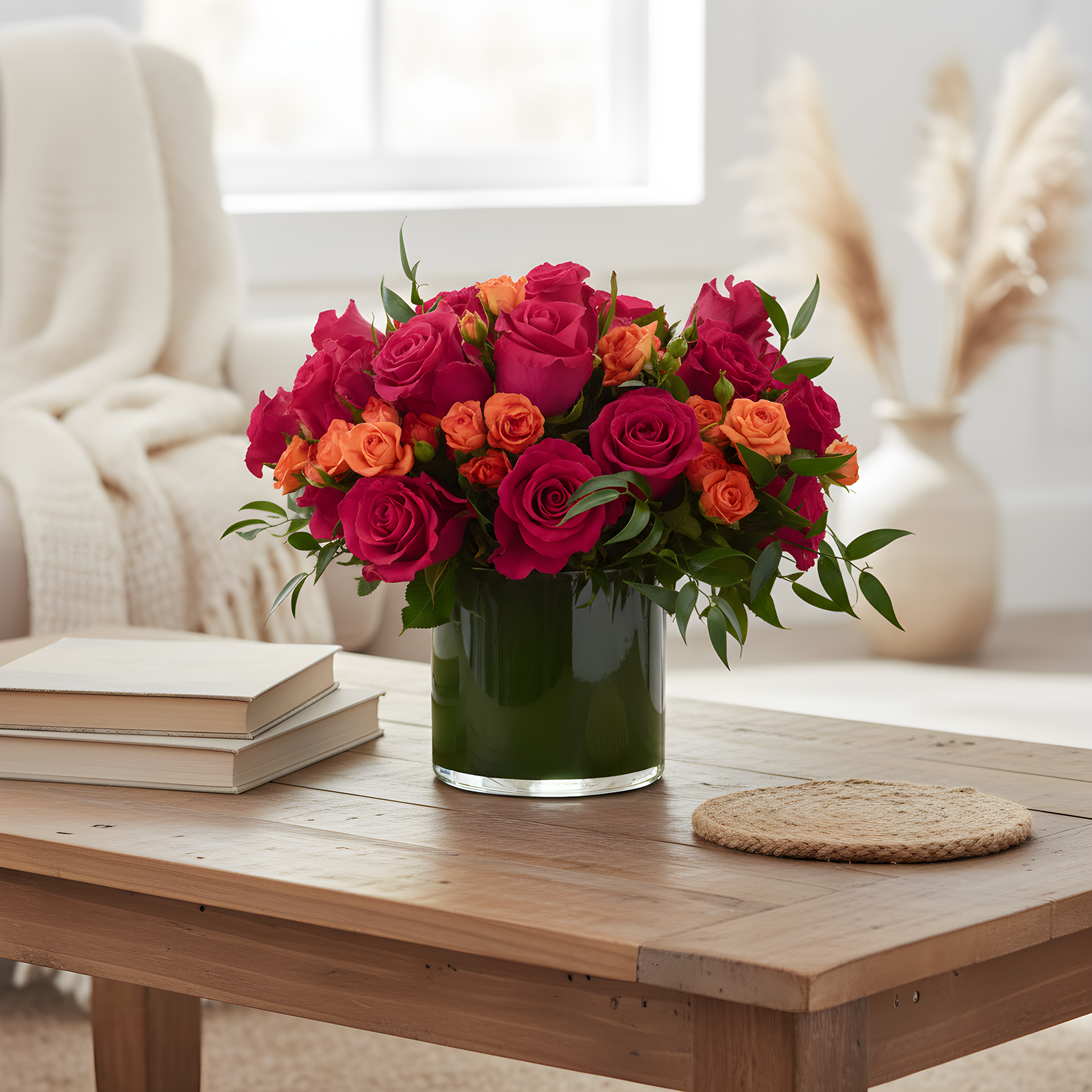 Summer roses arrangement | Beverly Hills Florist