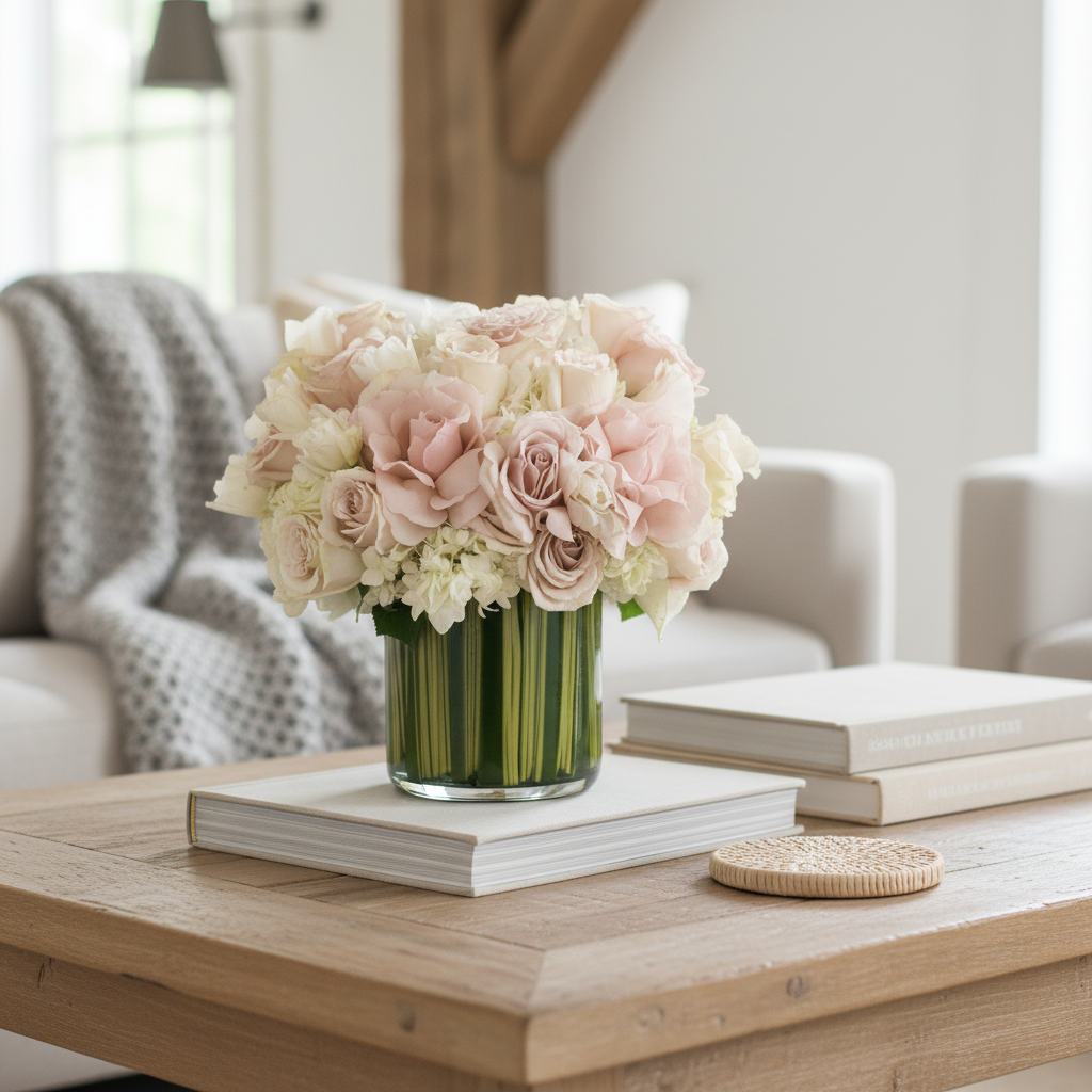 Timeless Beauty cream and white classic arrangement | Beverly Hills Florist