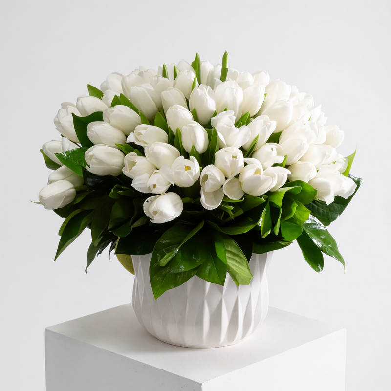 100 Tulips in Bloom arrangement | Beverly Hills Florist
