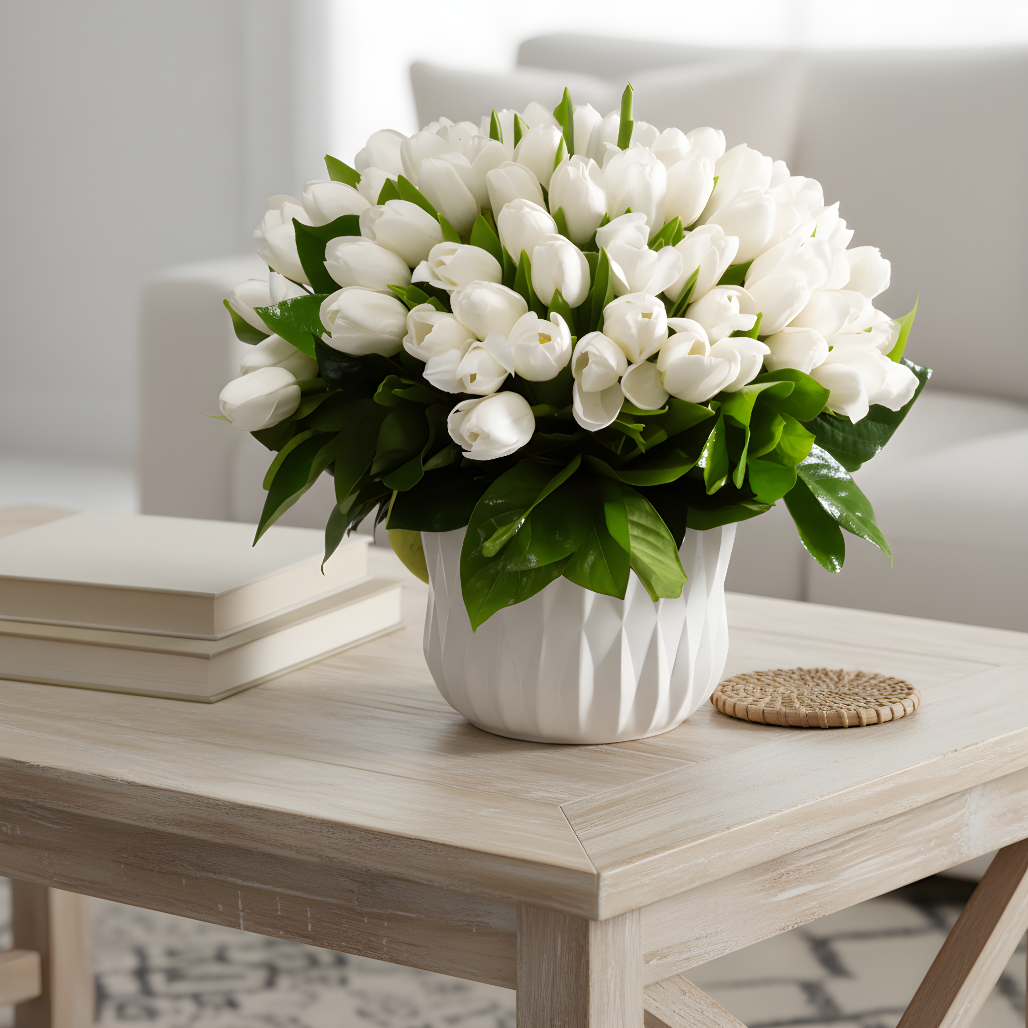 100 tulips in bloom arrangement | Beverly Hills Florist