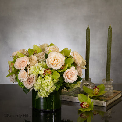 Champagne Roses and Greens