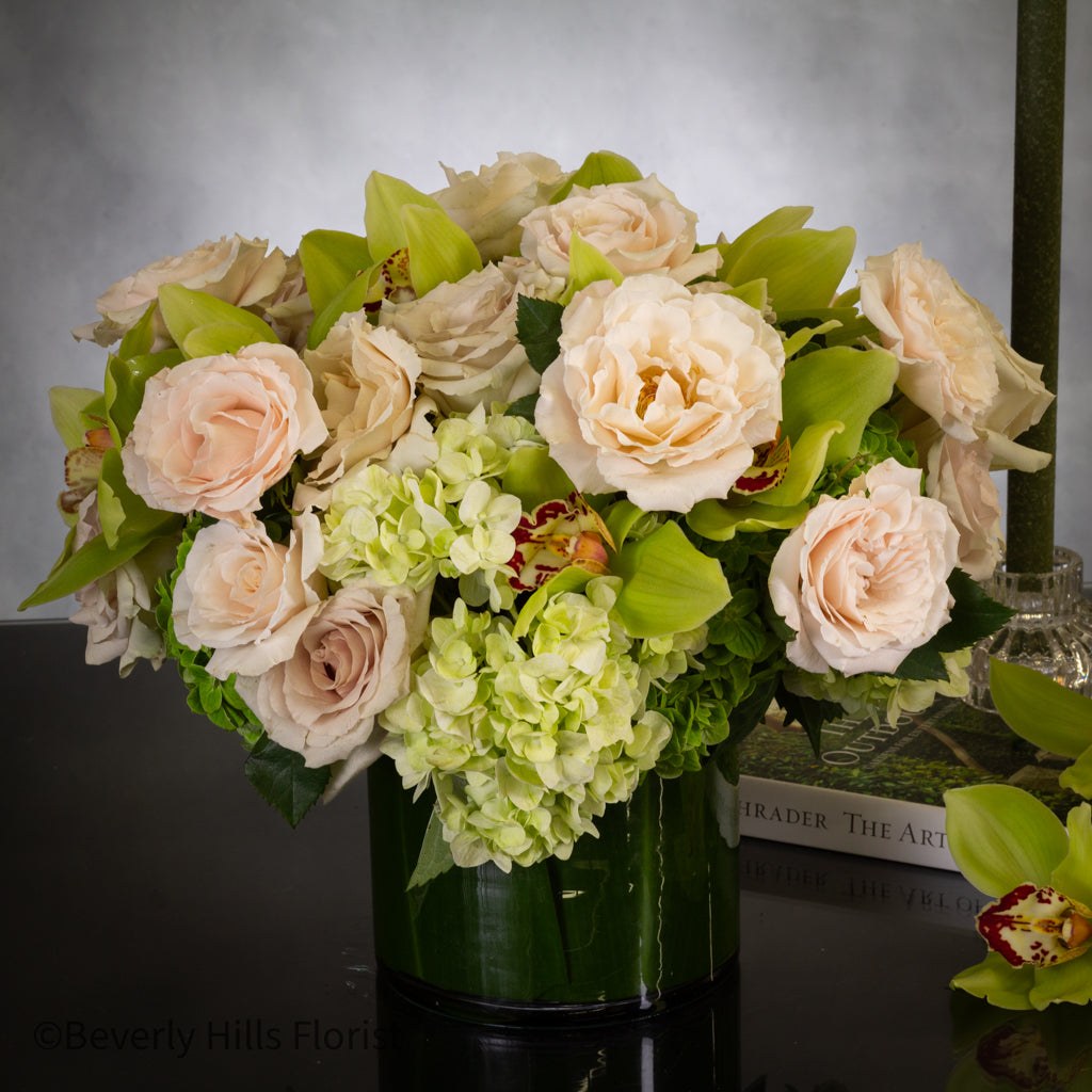 Champagne Roses and Greens
