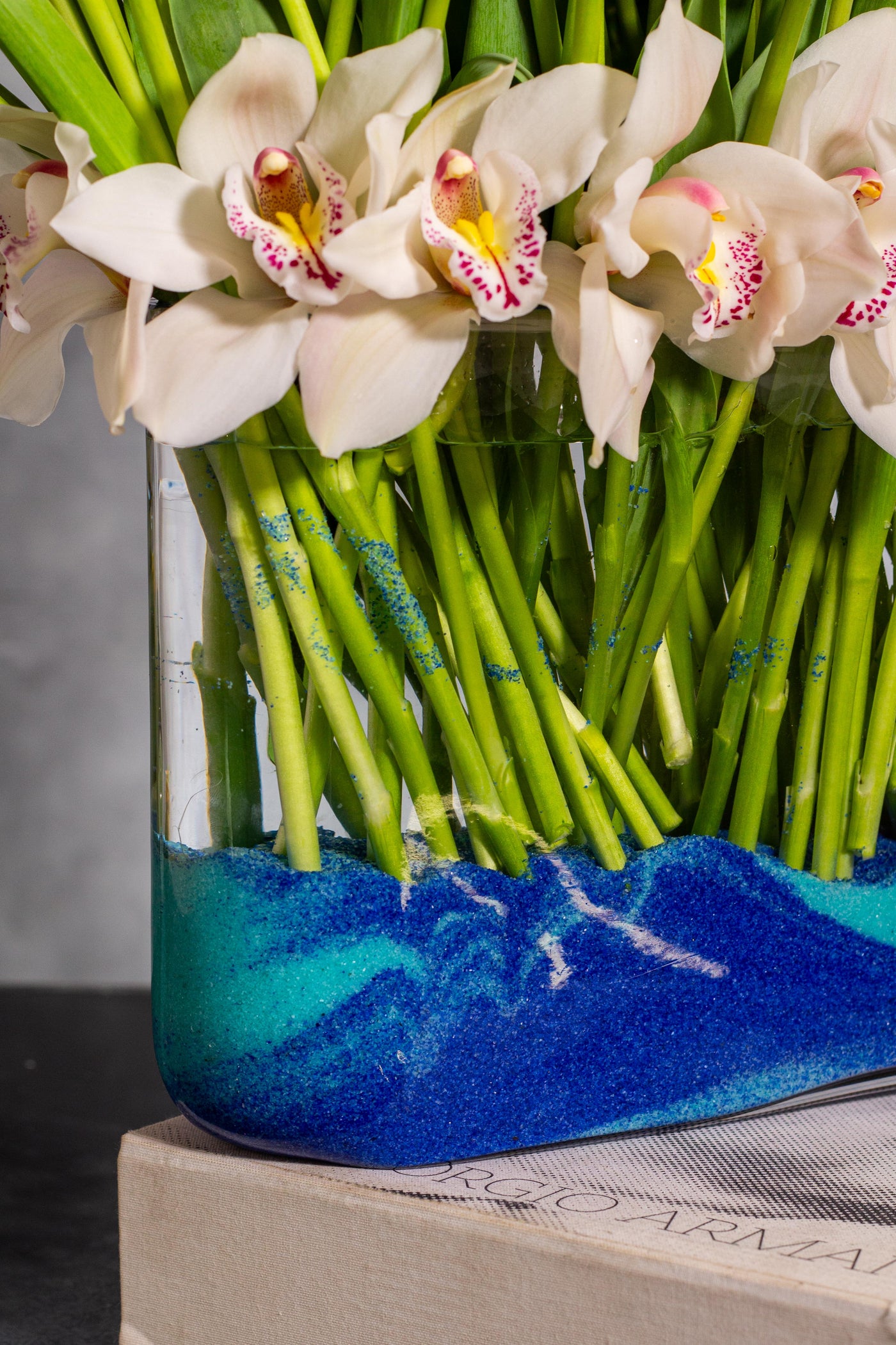 White Goddess - 150 White Tulips and Orchids