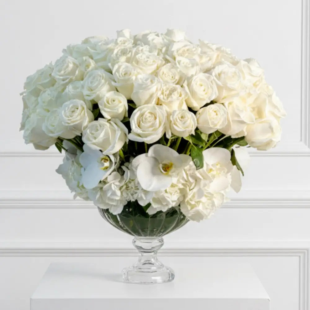 Beverly Hills Florist - Classic Whites Roses - Flowers