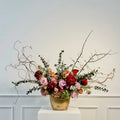 Extraordinary Peonies & Garden Roses in Bronze Vase | Same-Day Beverly Hills Delivery