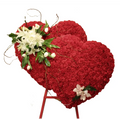 Funeral Double Heart - beverlyhillsflorist