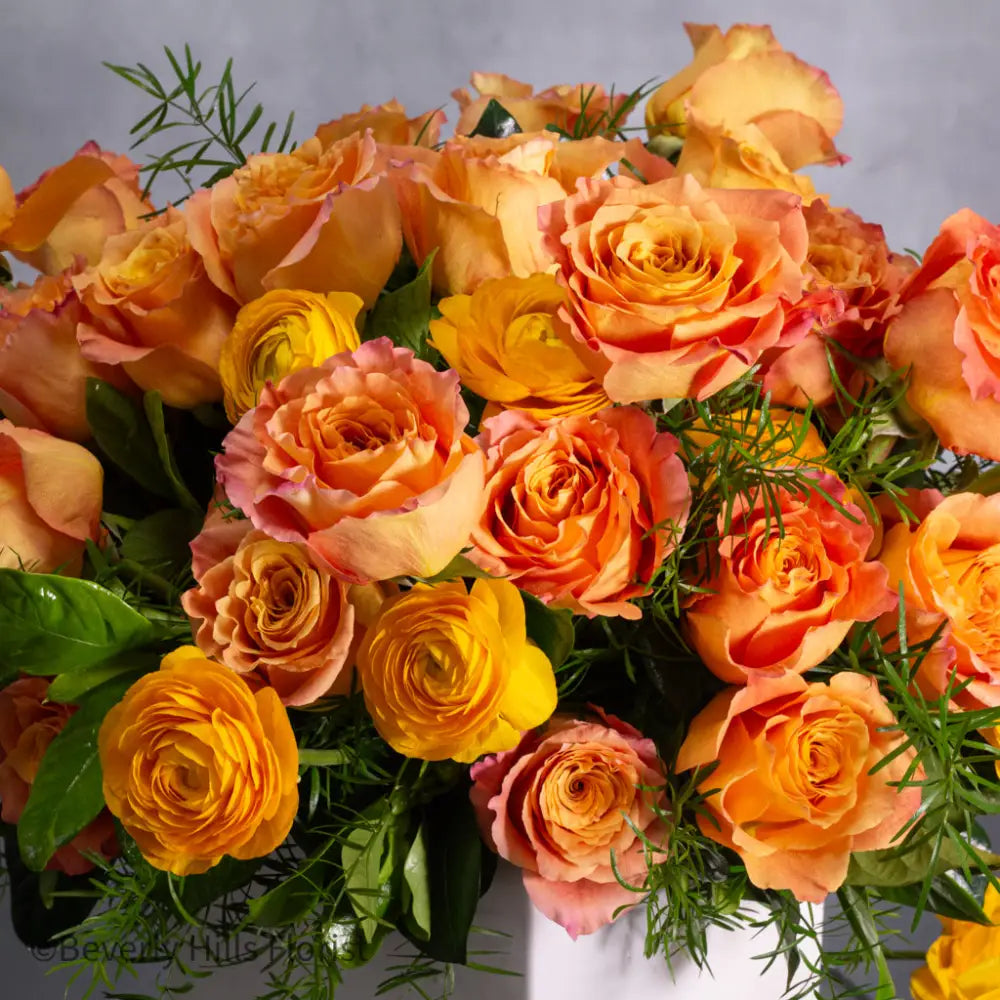 The Tale of Orange Roses - beverlyhillsflorist