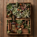 The Highland Hour whiskey and cigar two-tier succulent garden gift box