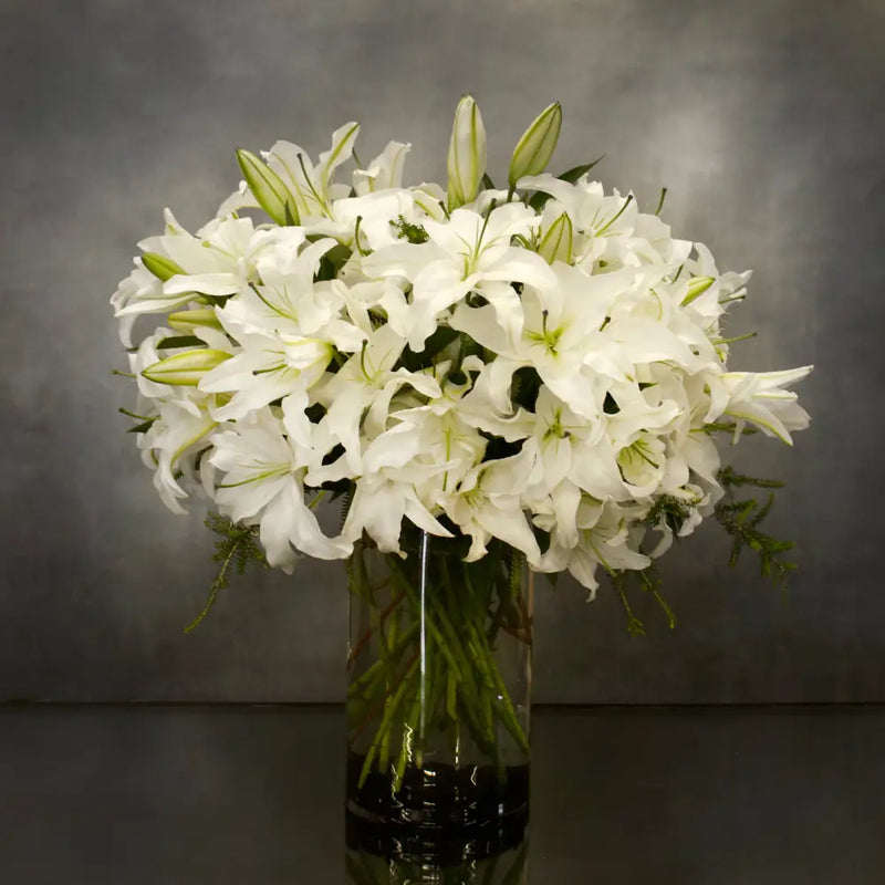White Casablanca lily arrangement | Beverly Hills Florist