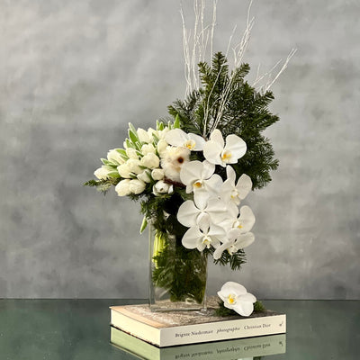 White Holiday Tulips - Designers Choice - beverlyhillsflorist