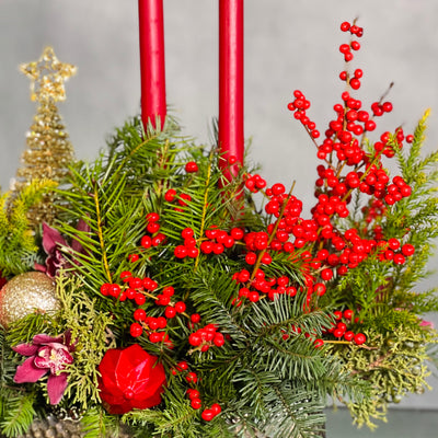 The Holiday Centerpiece - beverlyhillsflorist
