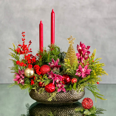 The Holiday Centerpiece - beverlyhillsflorist