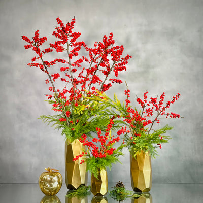 Holiday Ilex Centerpiece - beverlyhillsflorist