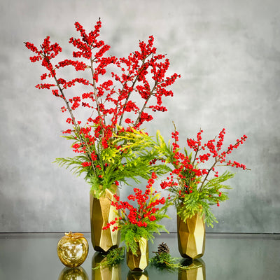 Holiday Ilex Centerpiece - beverlyhillsflorist