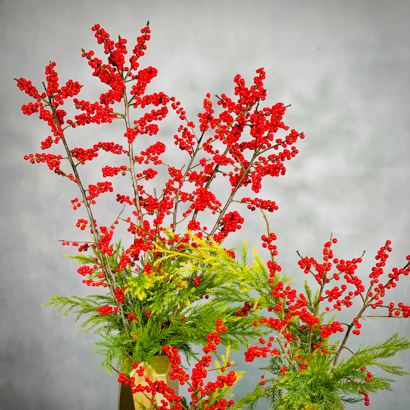 Holiday Ilex Centerpiece - beverlyhillsflorist