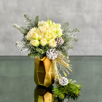 Geo Holiday Tulips - beverlyhillsflorist