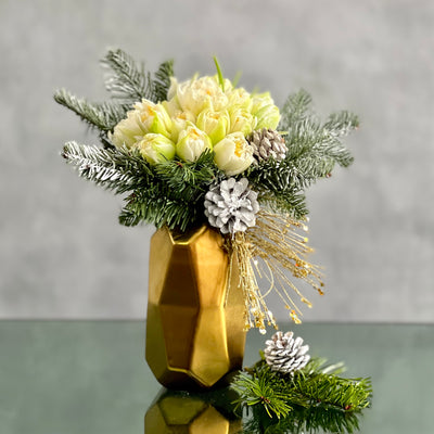 Geo Holiday Tulips - beverlyhillsflorist